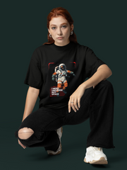 I NEED UNIVERSE Printed - Street Style Loose Fit Oversized UNISEX T-Shirt